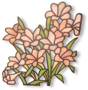 image of a stain glass bouquet of flowers